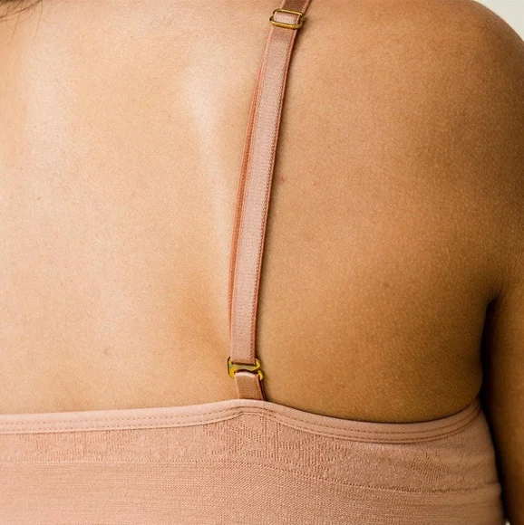 Branwyn▪️Essential Bralette Merino Wool in Warm Nude with convertible straps - Picture 3 of 10